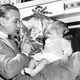 Cult leader James Bernard Schafer with “immortal baby Jean” circa 1940 (Dowling College Library)